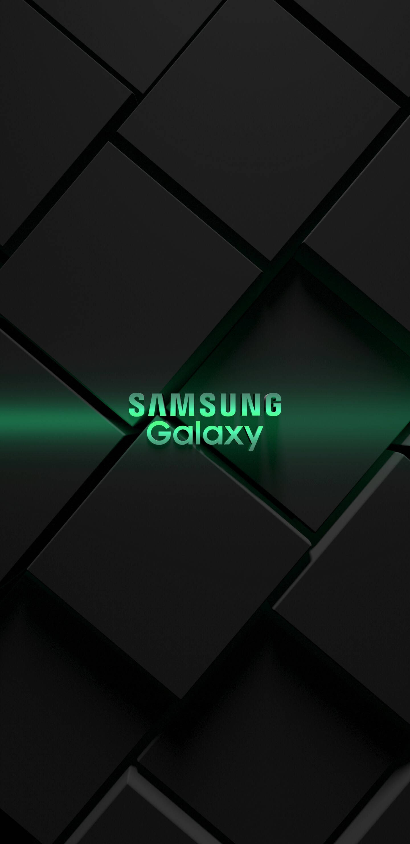 Vihreä Samsung Galaxy -kuutiokuvio Taustakuvat