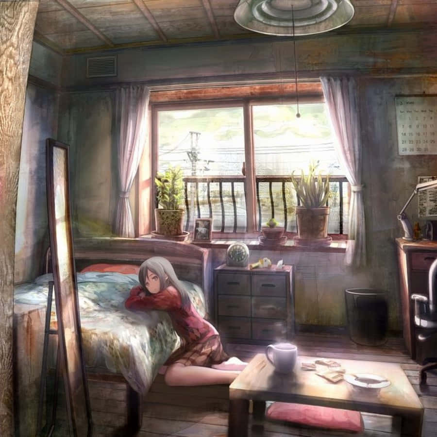Viihtyisä ja rentouttava anime-teemainen huone Taustakuvat