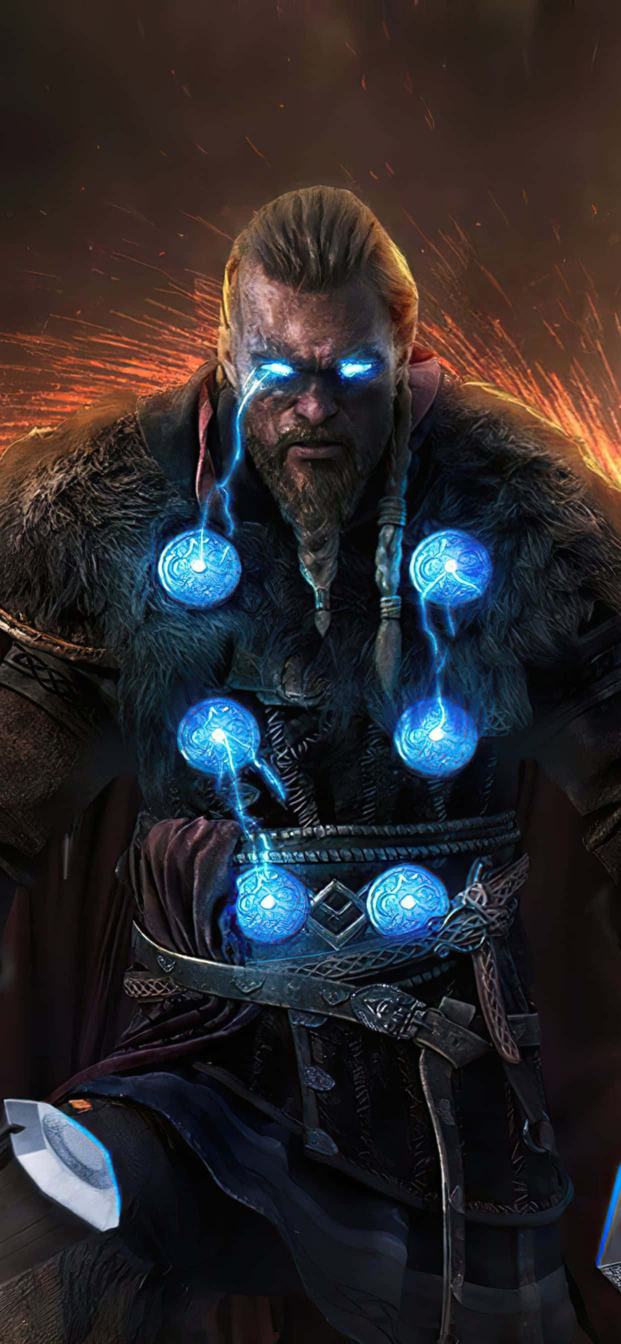 Viikinki Eivor Taideteos iPhone Xs Max Assassin's Creed Valhalla Tausta Taustakuvat