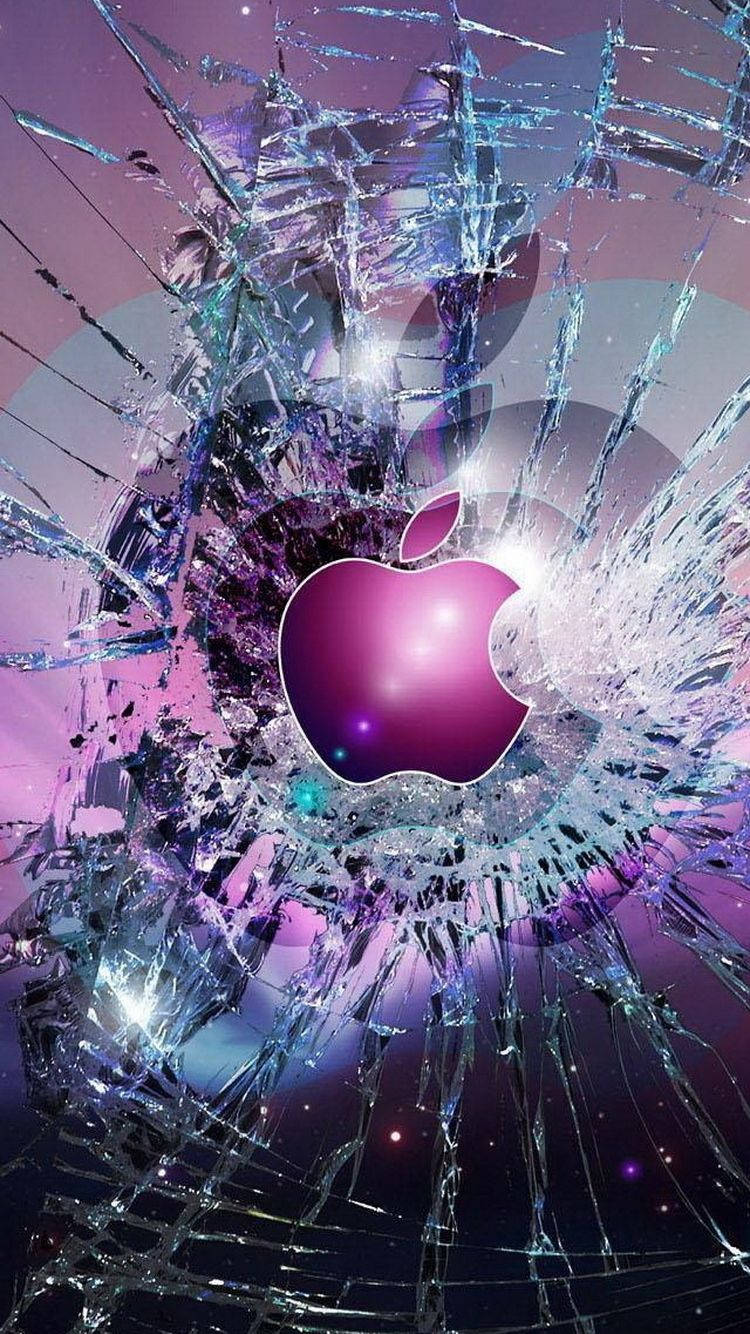 Violetti Apple-logo iPhone Taustakuvat