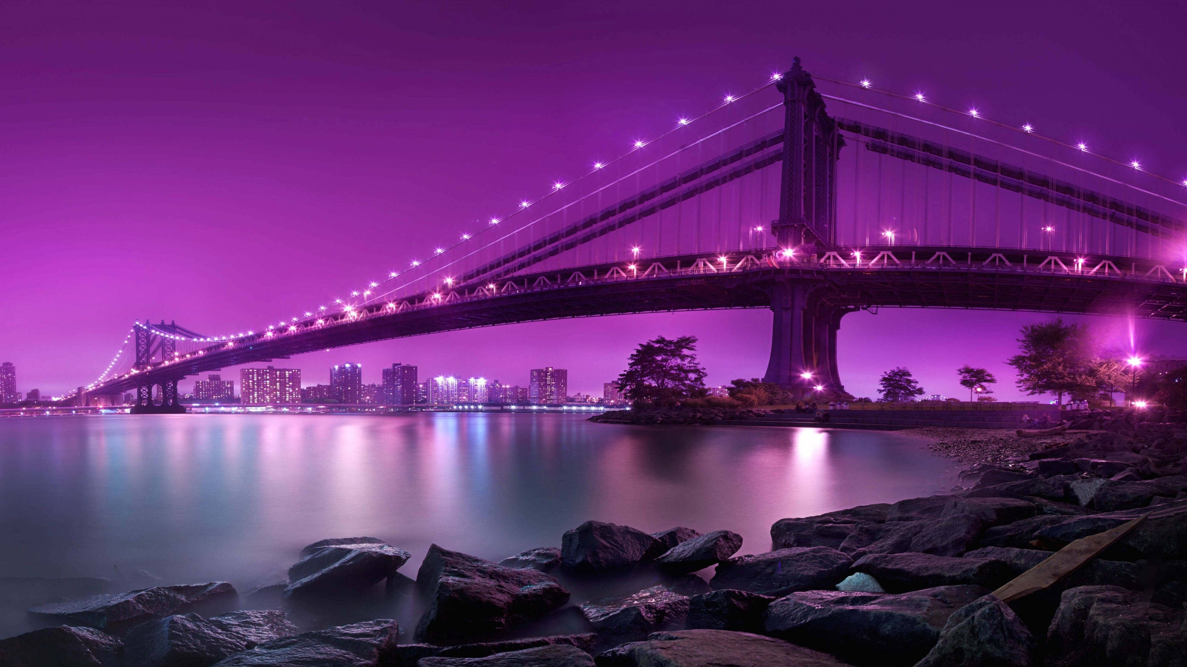 Violetti esteettinen silta Taustakuvat
