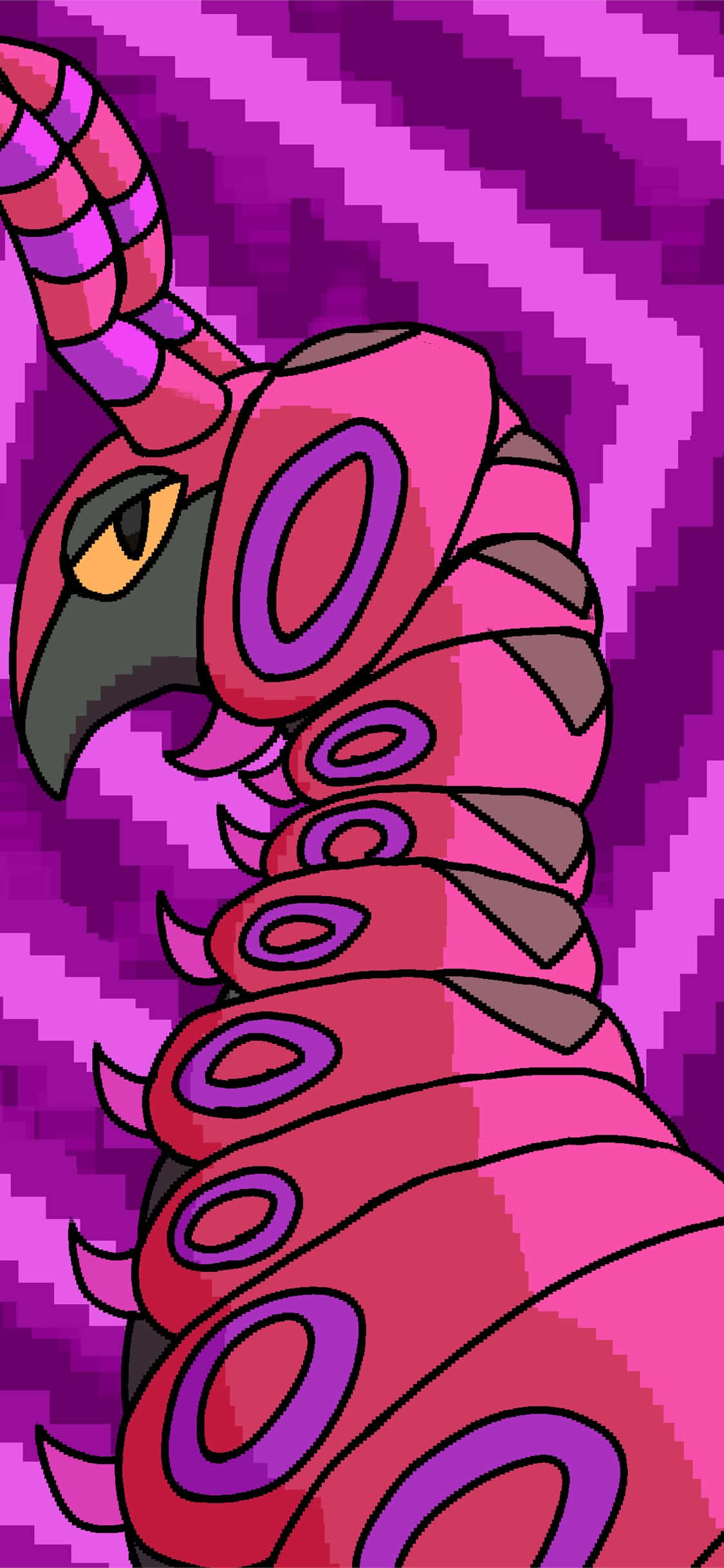 Purppura estetiikkataidetta Scolipede-puhelimelle Taustakuvat