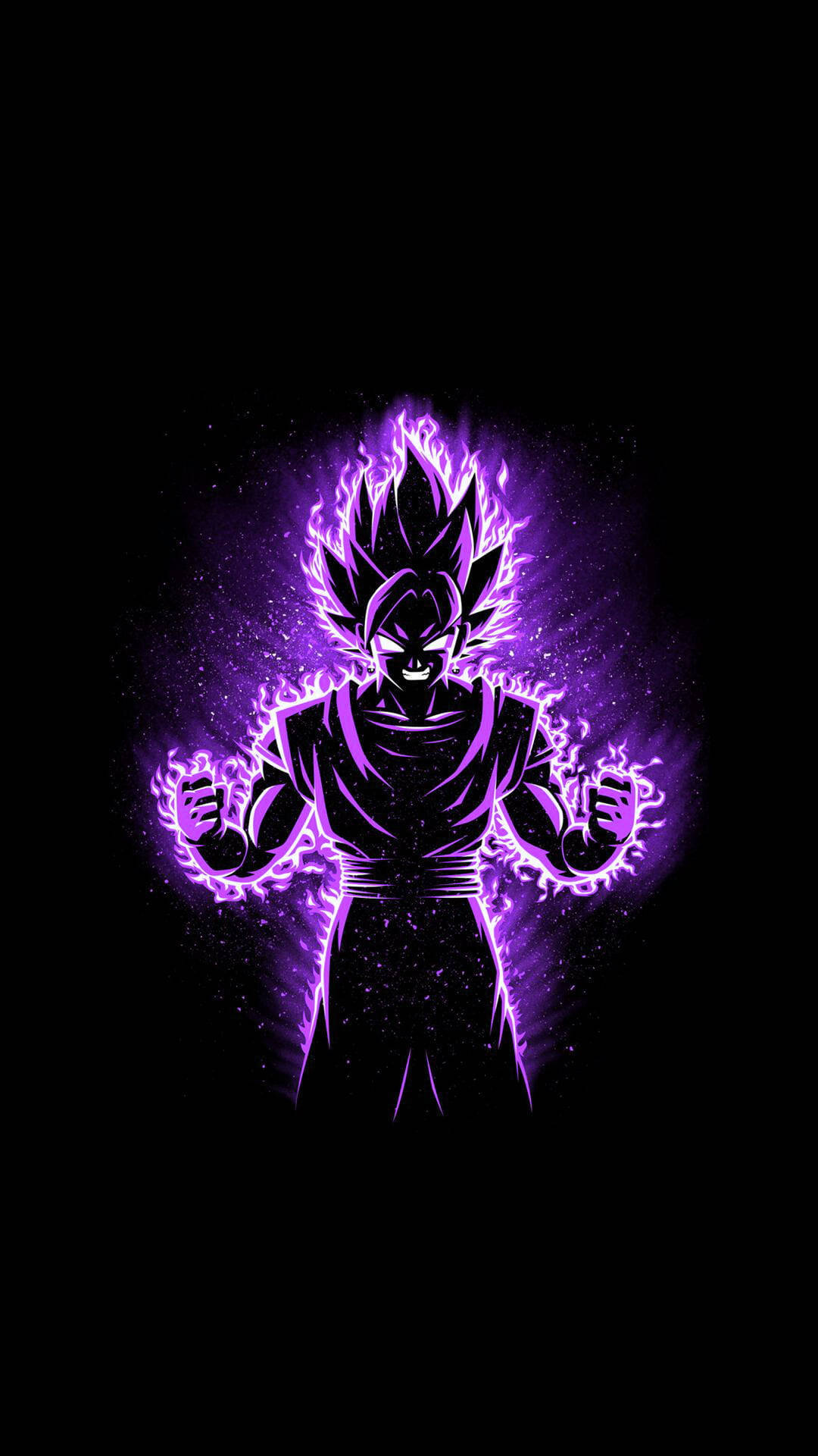 Violetti neonkehä Goku-estetiikka Taustakuvat