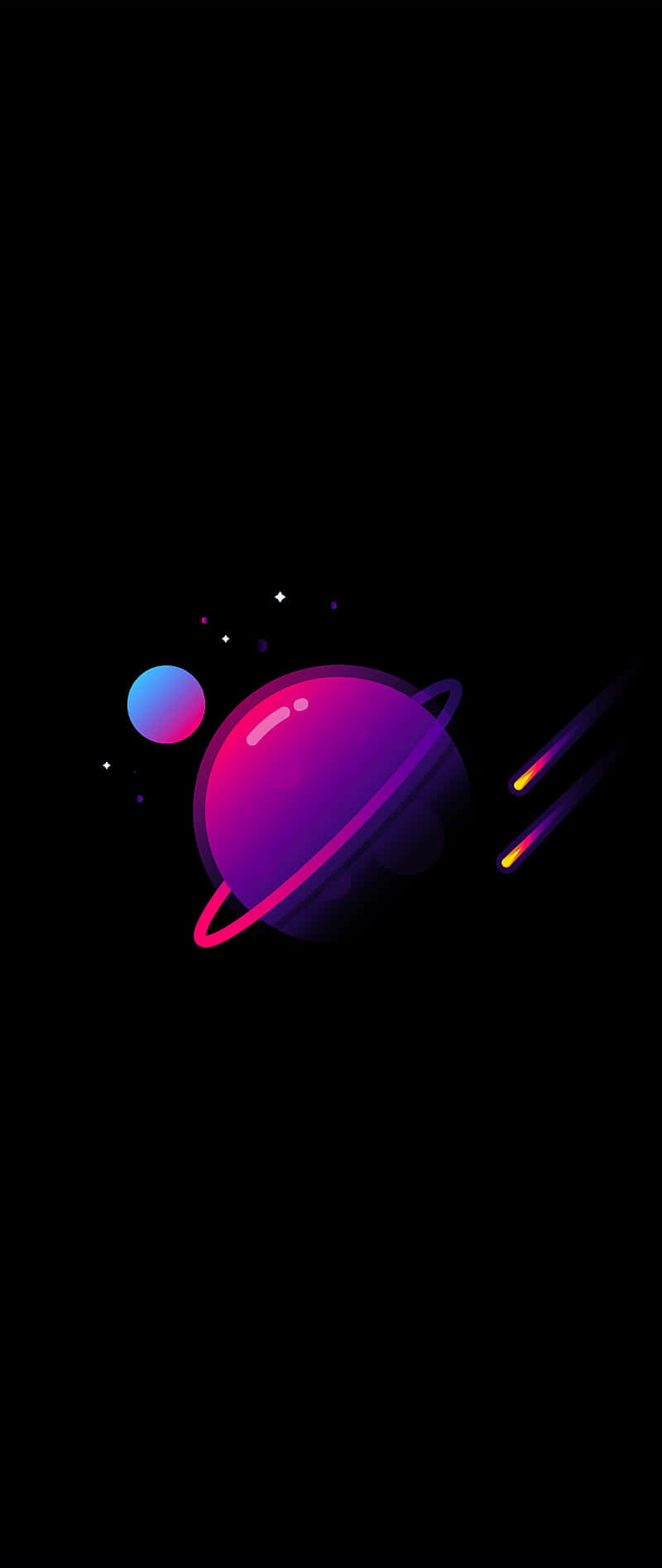 Violetti planeetta Super Amoled -näyttö Taustakuvat