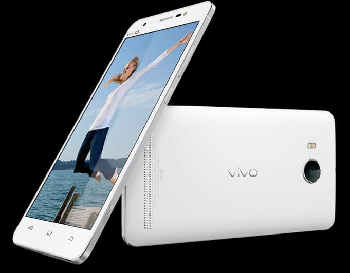 Vivo-älypuhelimen etu- ja takanäkymä Taustakuvat