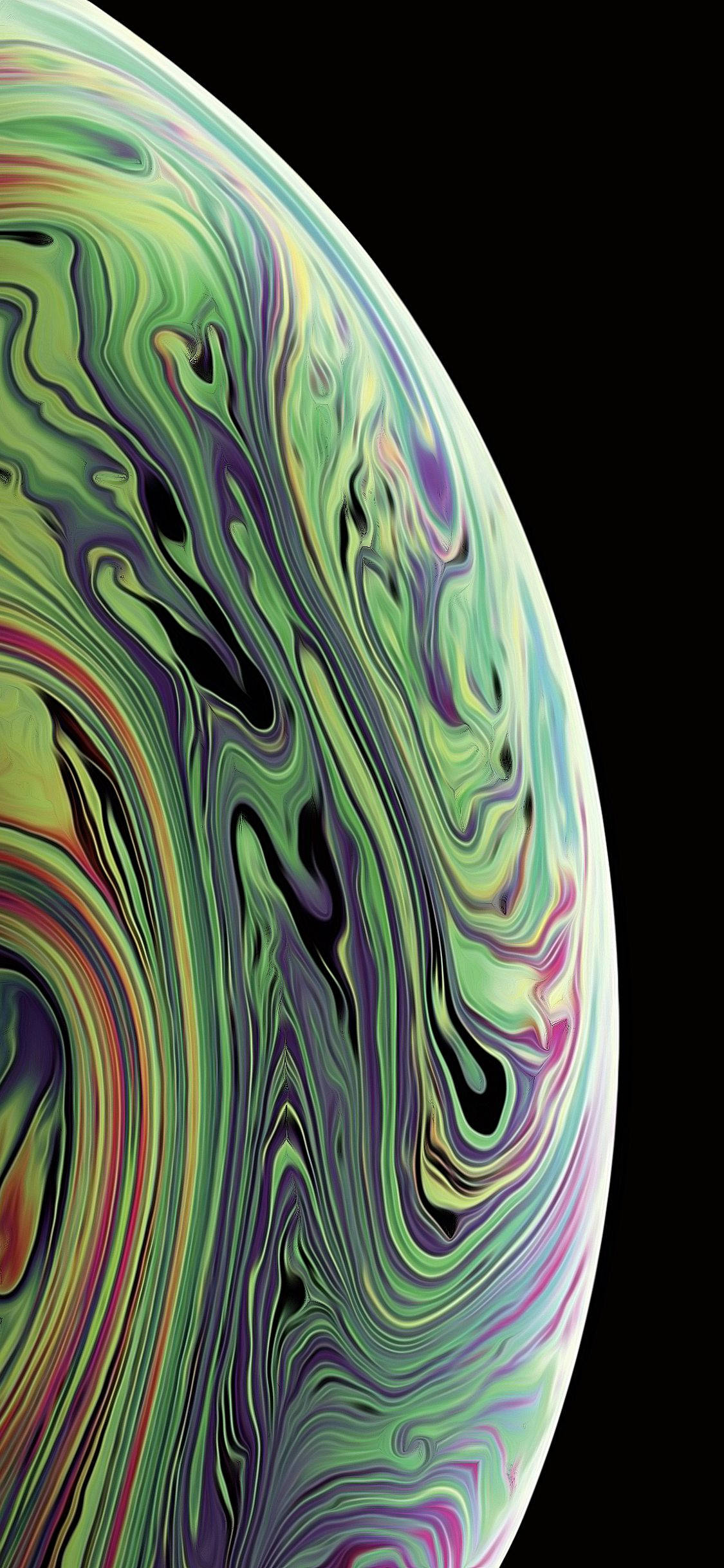 Voimakas kellanvihreä iPhone Xs Taustakuvat