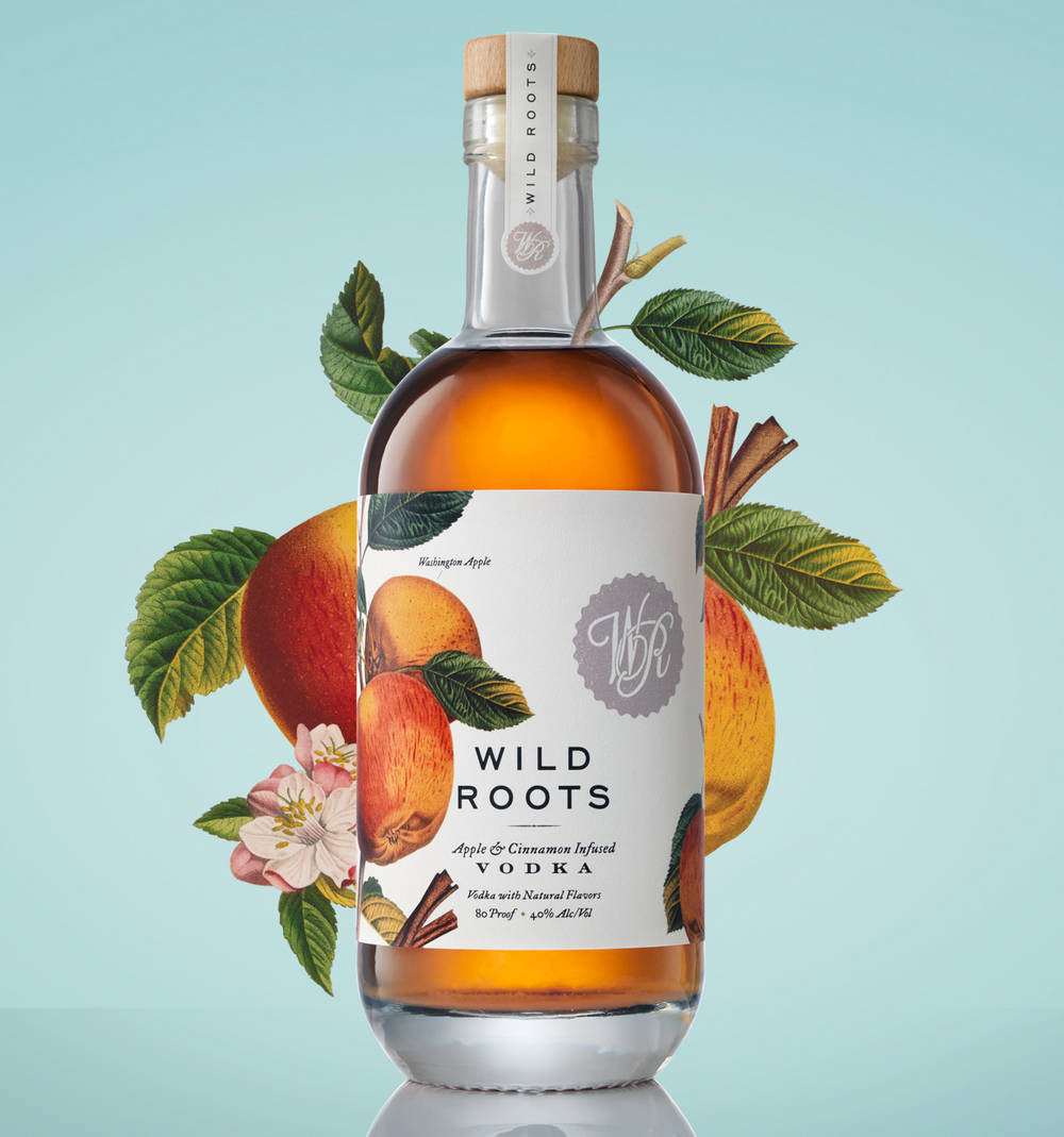 Wild Roots Vadelmainfuusioitu Vodka Sininen Tausta Taustakuvat