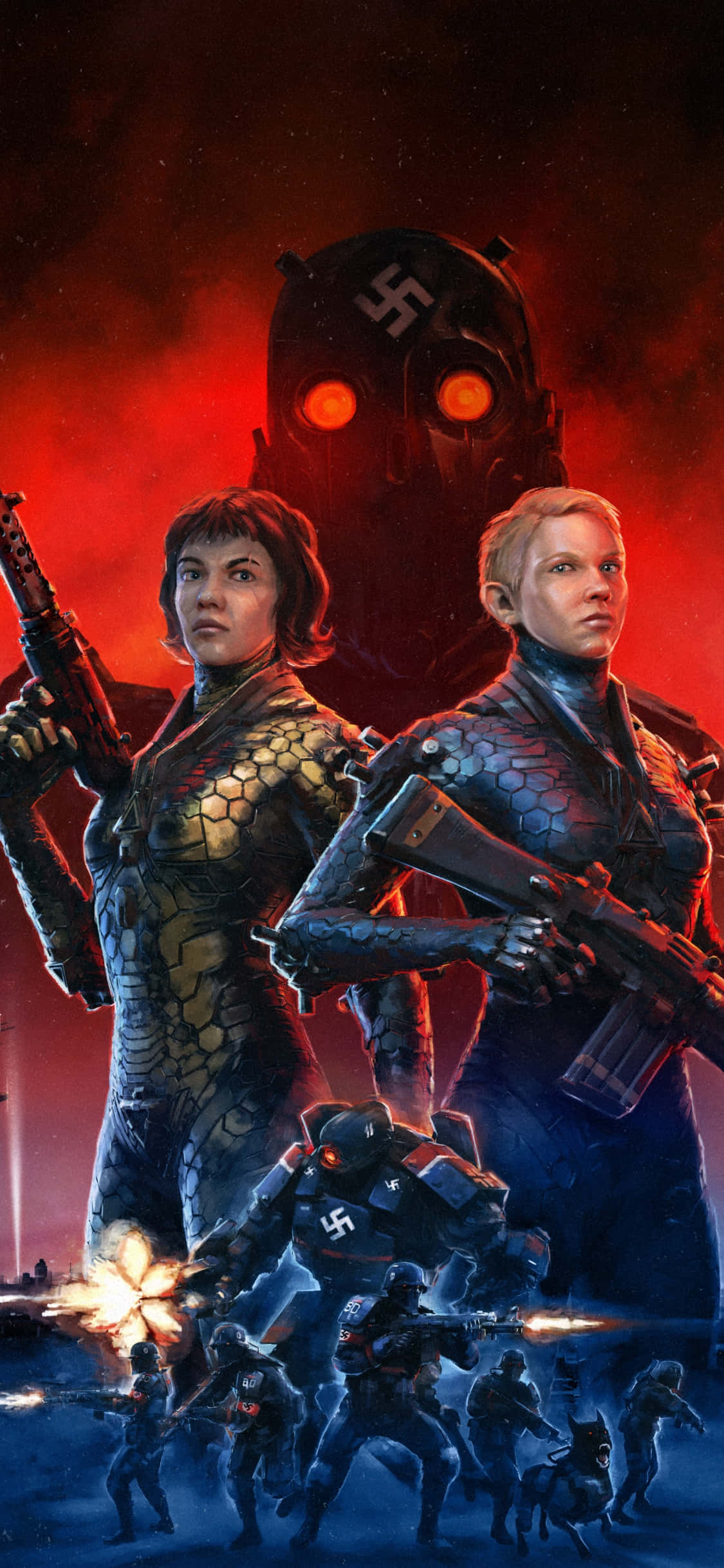 Wolfenstein II: The New Colossus iPhone Xs:llä Taustakuvat