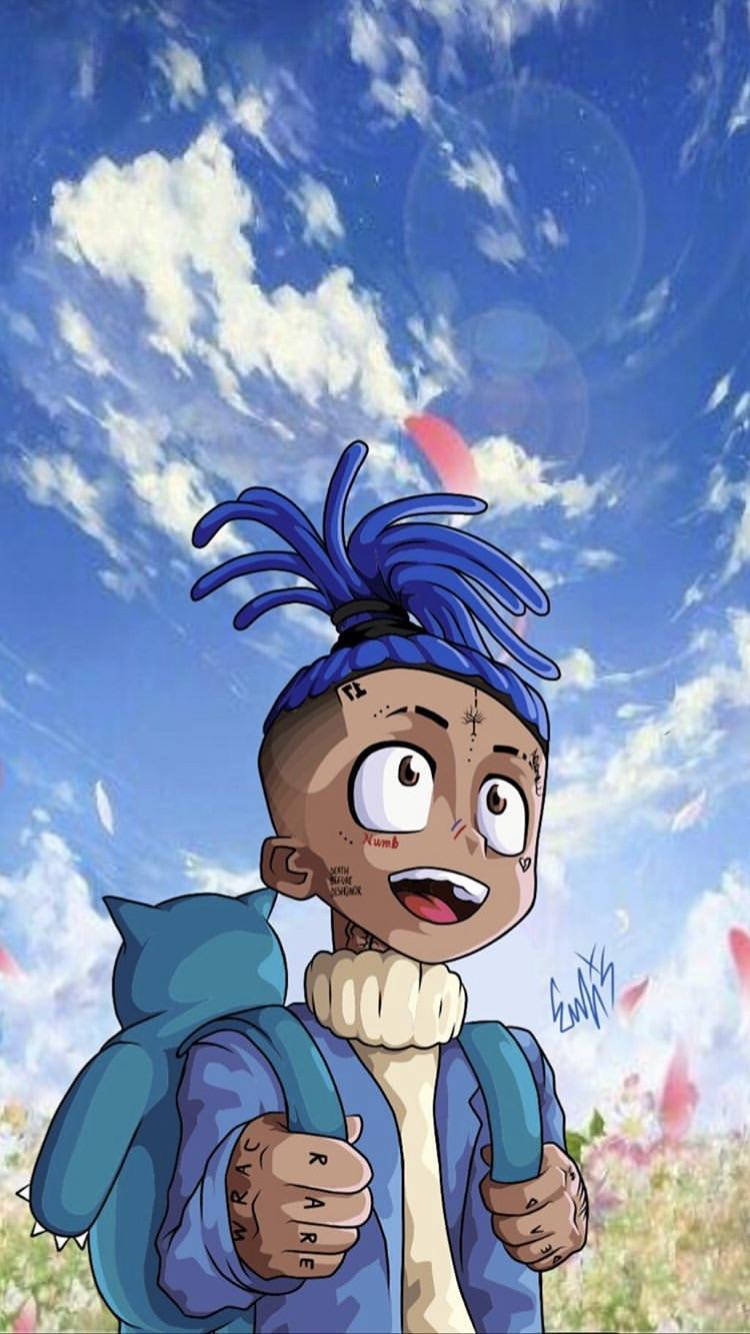 Xxxtentacion Anime sinisessä takissa Taustakuvat