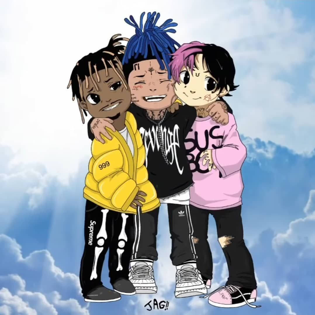 Xxxtentacion Anime ja Ystävät Taustakuvat