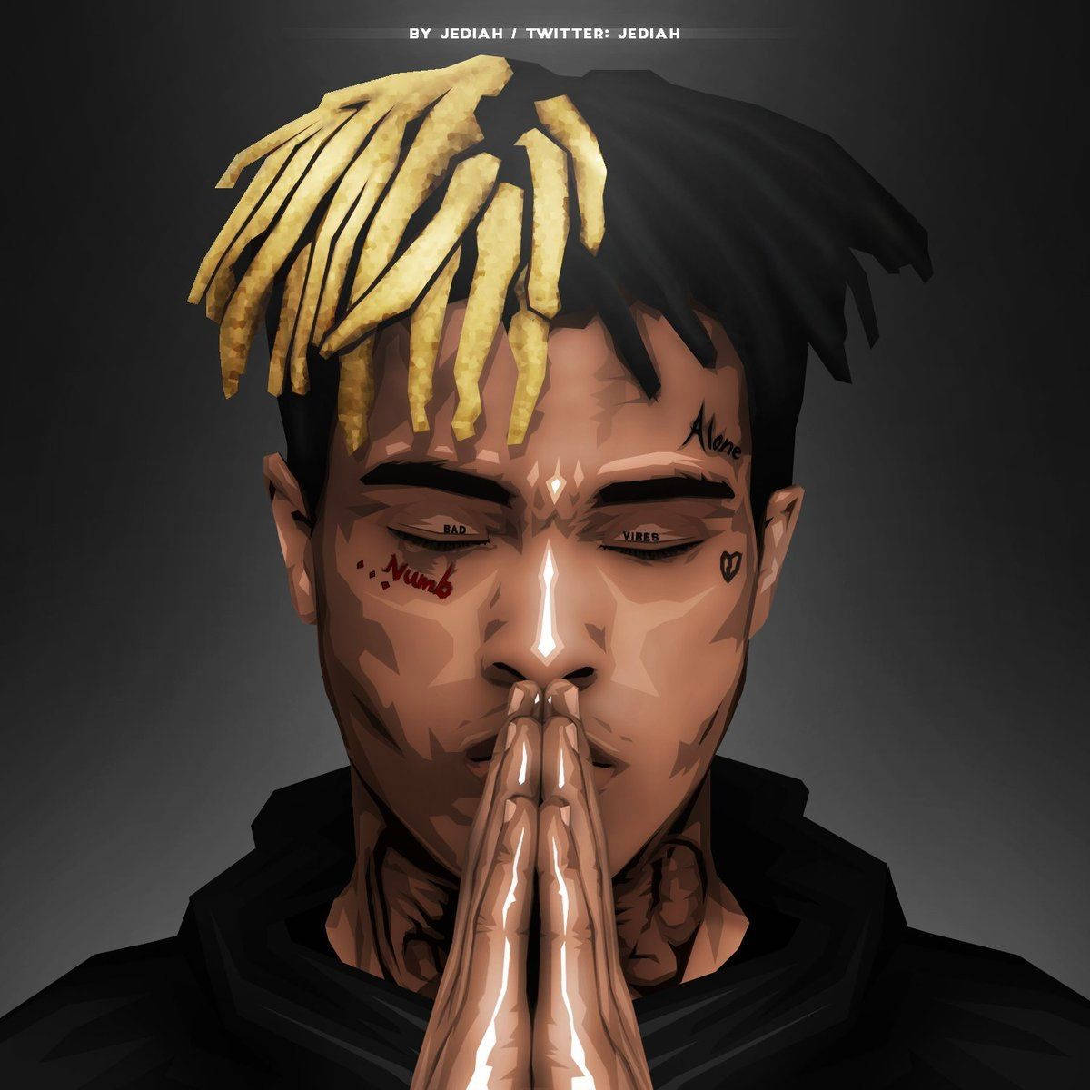 Xxxtentacion Anime Rukoilevat Kädet Taustakuvat