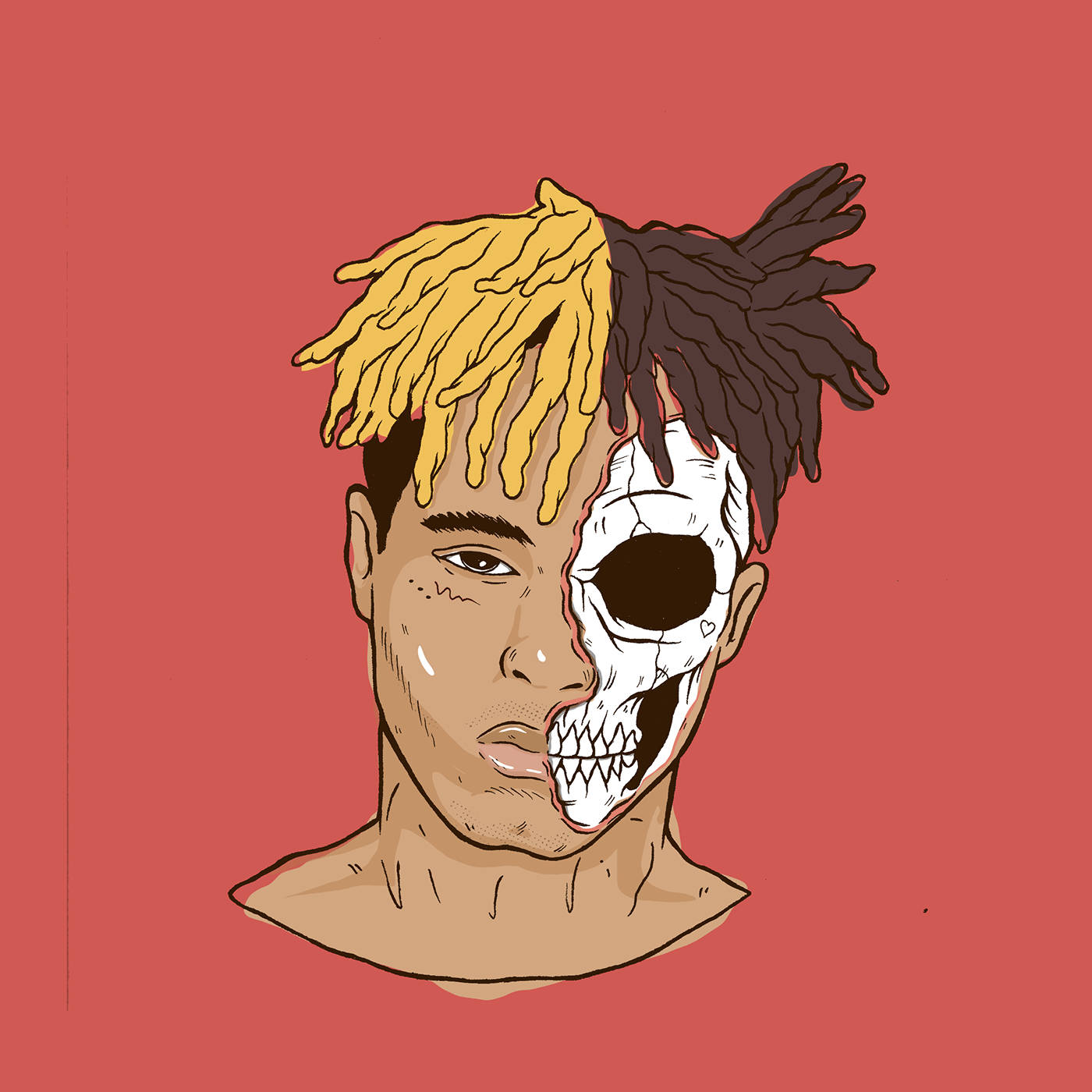Xxxtentacion Anime-tyylinen taide Taustakuvat