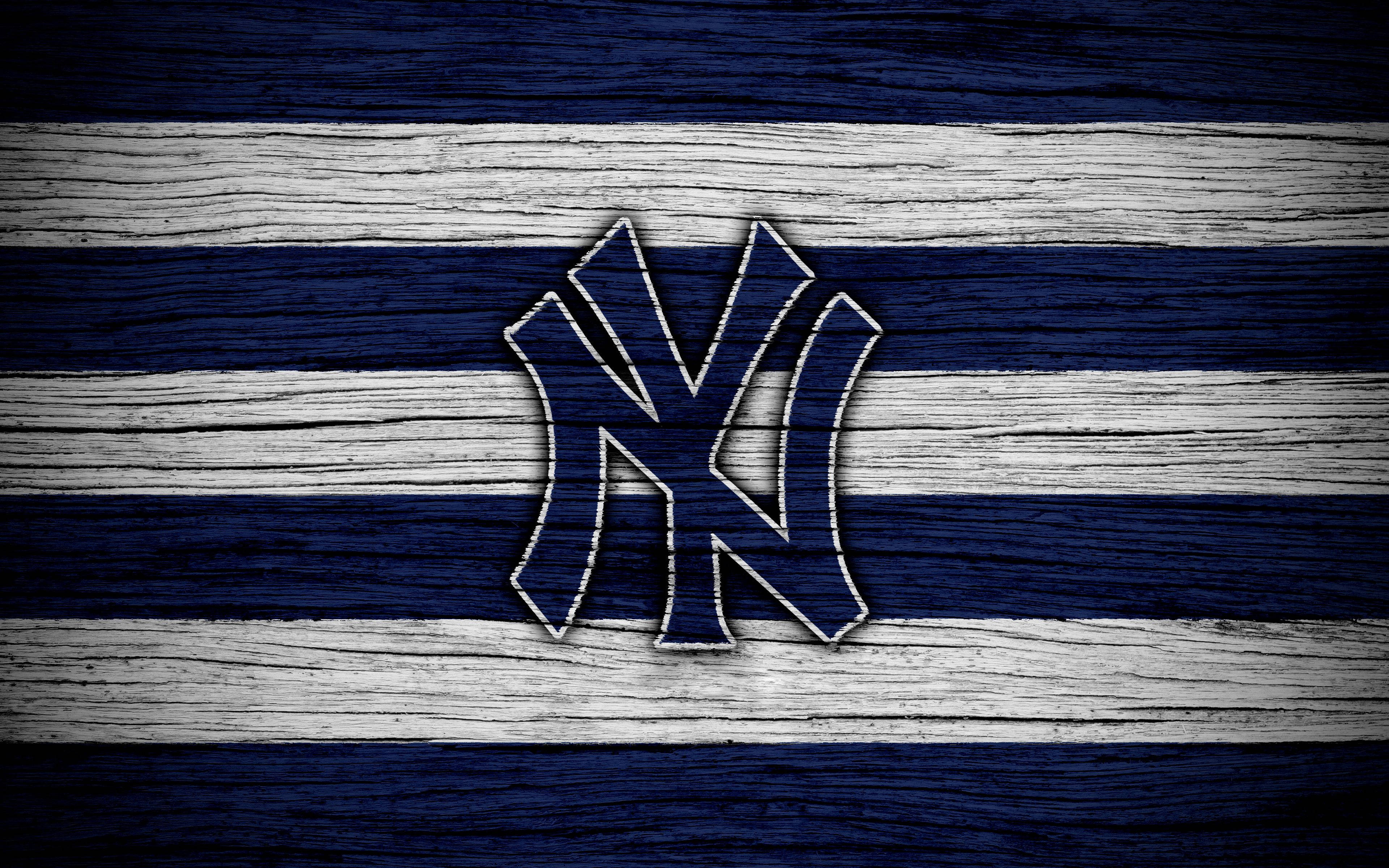 Yankees-logo puisilla laudoilla Taustakuvat