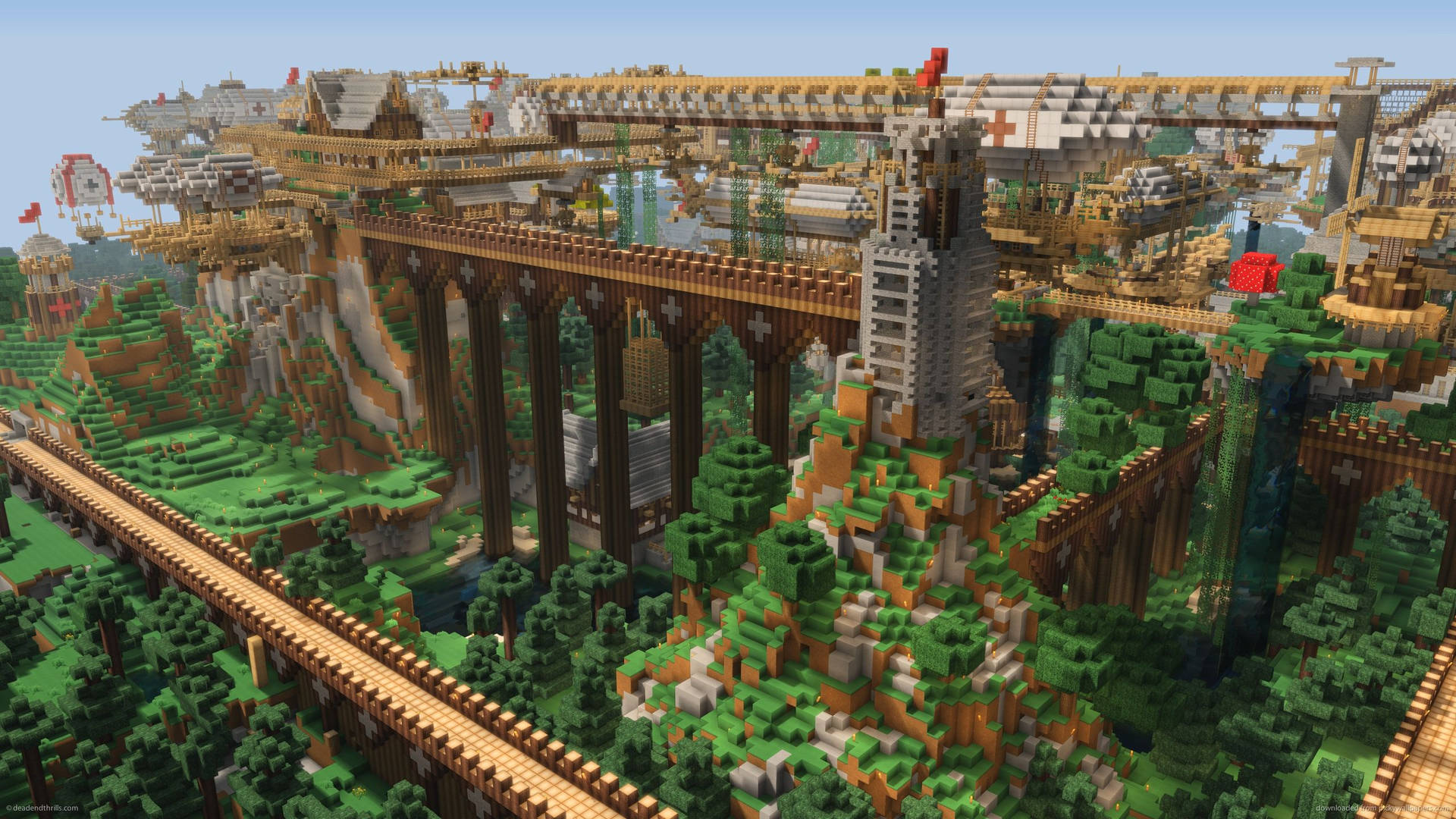 Minecraft Suuri Muuri Maailma taustakuva