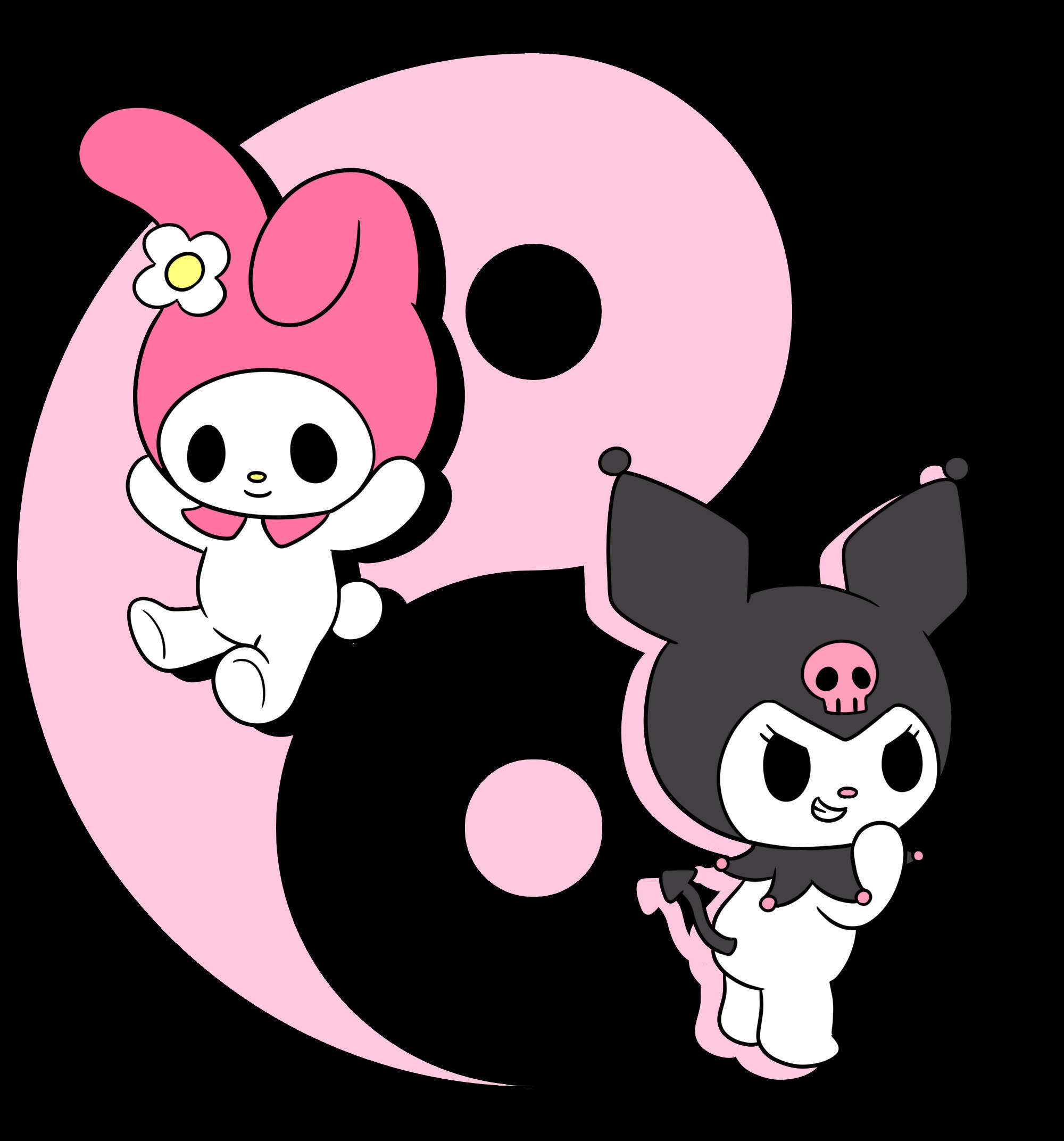 Yin Yang Kuromi Ja Melody Taustakuvat