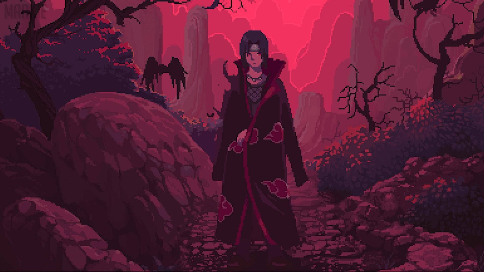 1920x1080 Itachi Uchiha - Many Nights (Without Music) taustakuva Wallpaperille — Tumma anime GIF Taustakuvat