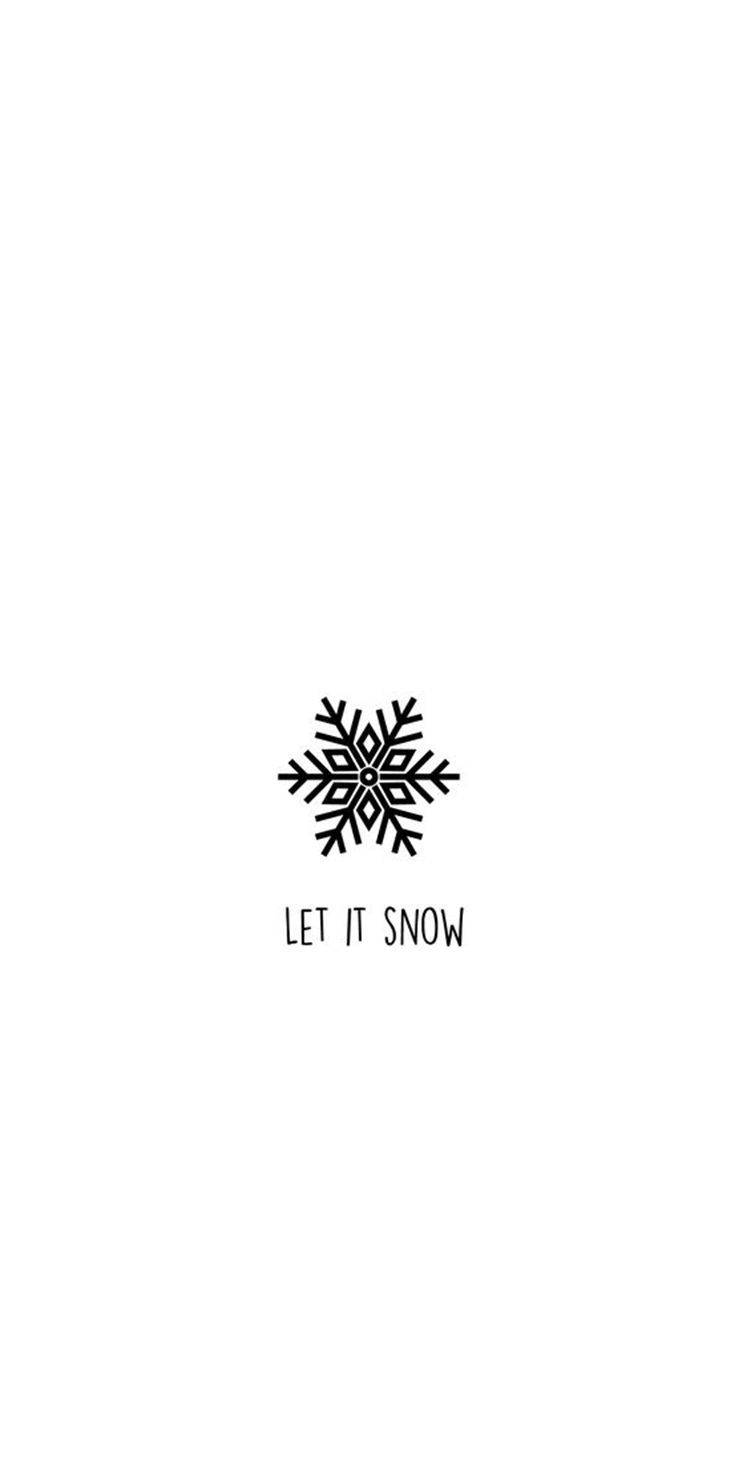 Yksinkertainen suloinen joulu iPhone Let It Snow Taustakuvat