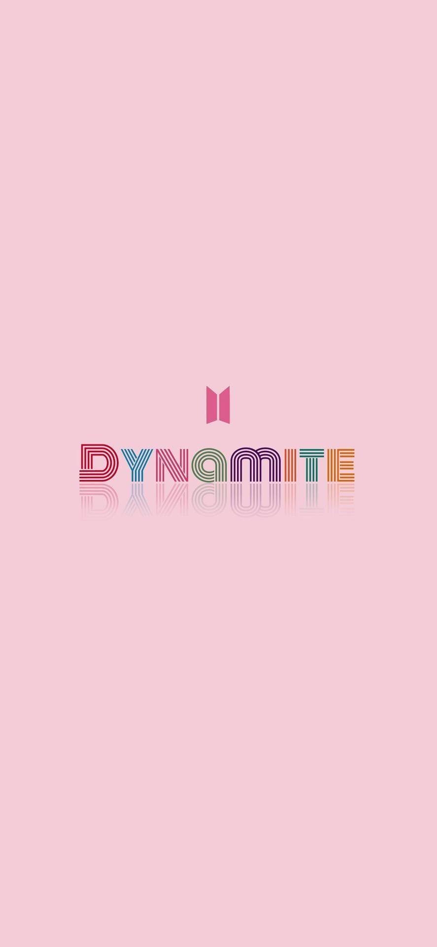 Yksinkertainen vaaleanpunainen BTS Dynamite -logo