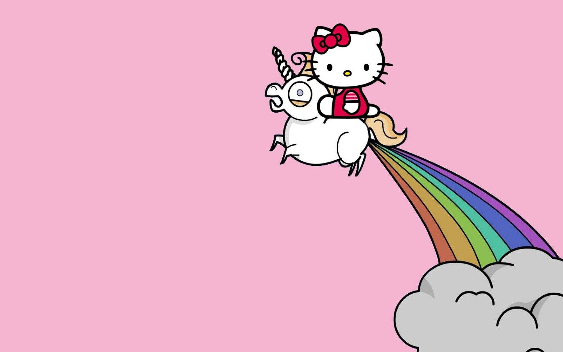 Yksisarvinen Hello Kitty -estetiikalla Taustakuvat