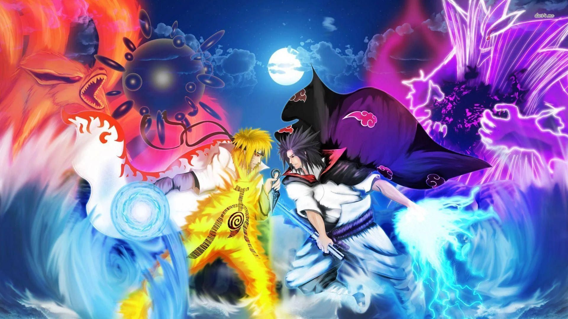 Ylivoimainen Naruto ja Sasuke Taustakuvat