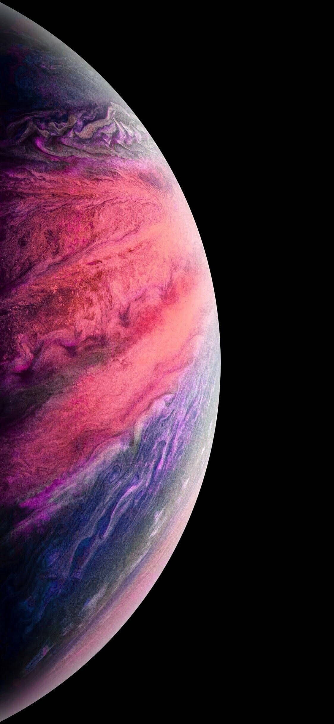 Yllä tähtiin ja sen yli iPhone XS Planetilla Taustakuvat