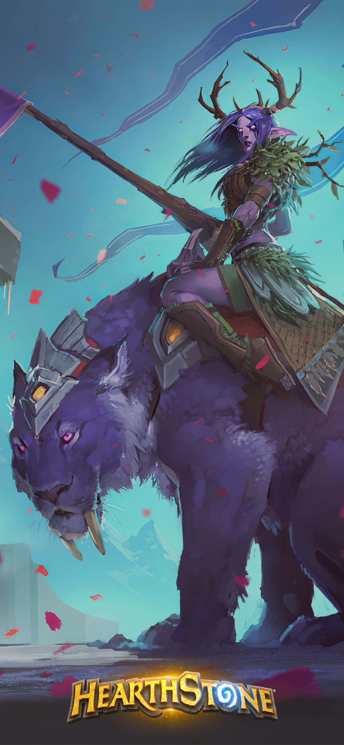 Yön soturihaltija iPhone XS Hearthstone -taustakuva Taustakuvat