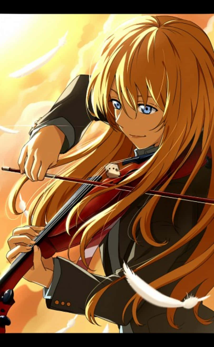 Your Lie In April iPhone Kaori viulu -animekuvat Taustakuvat