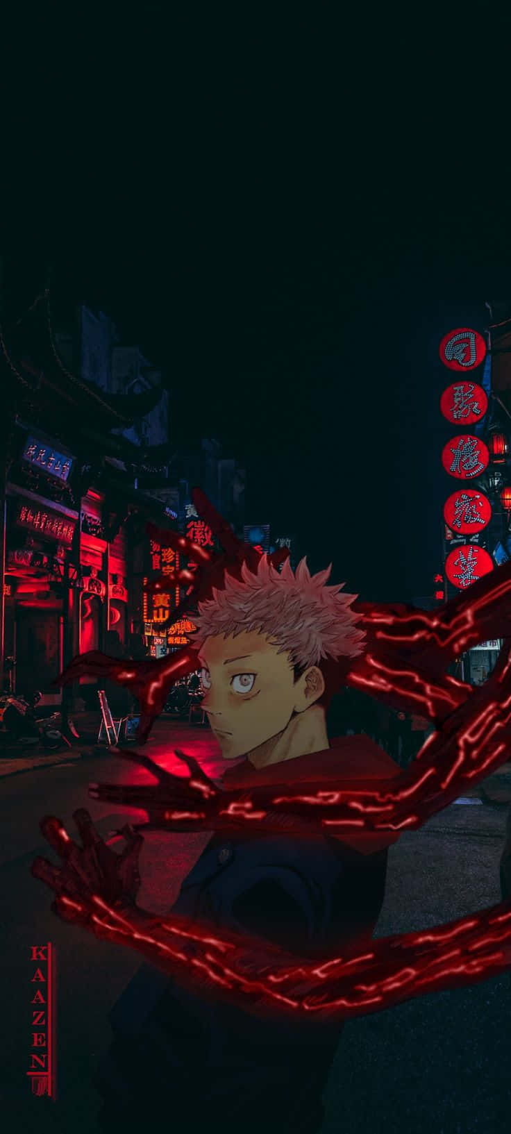 Yuji Itadori animesta Jujutsu Kaisen Android-taustakuva Taustakuvat