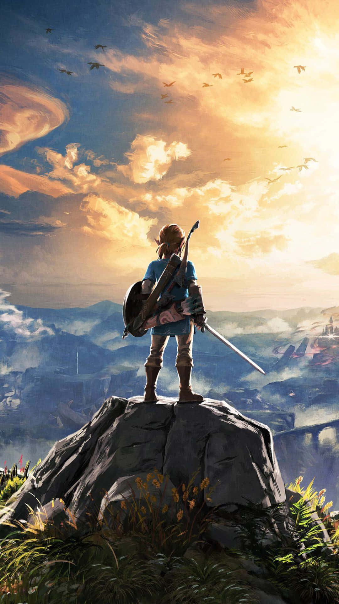 Zelda Botw Link seisoo kalliolla Taustakuvat