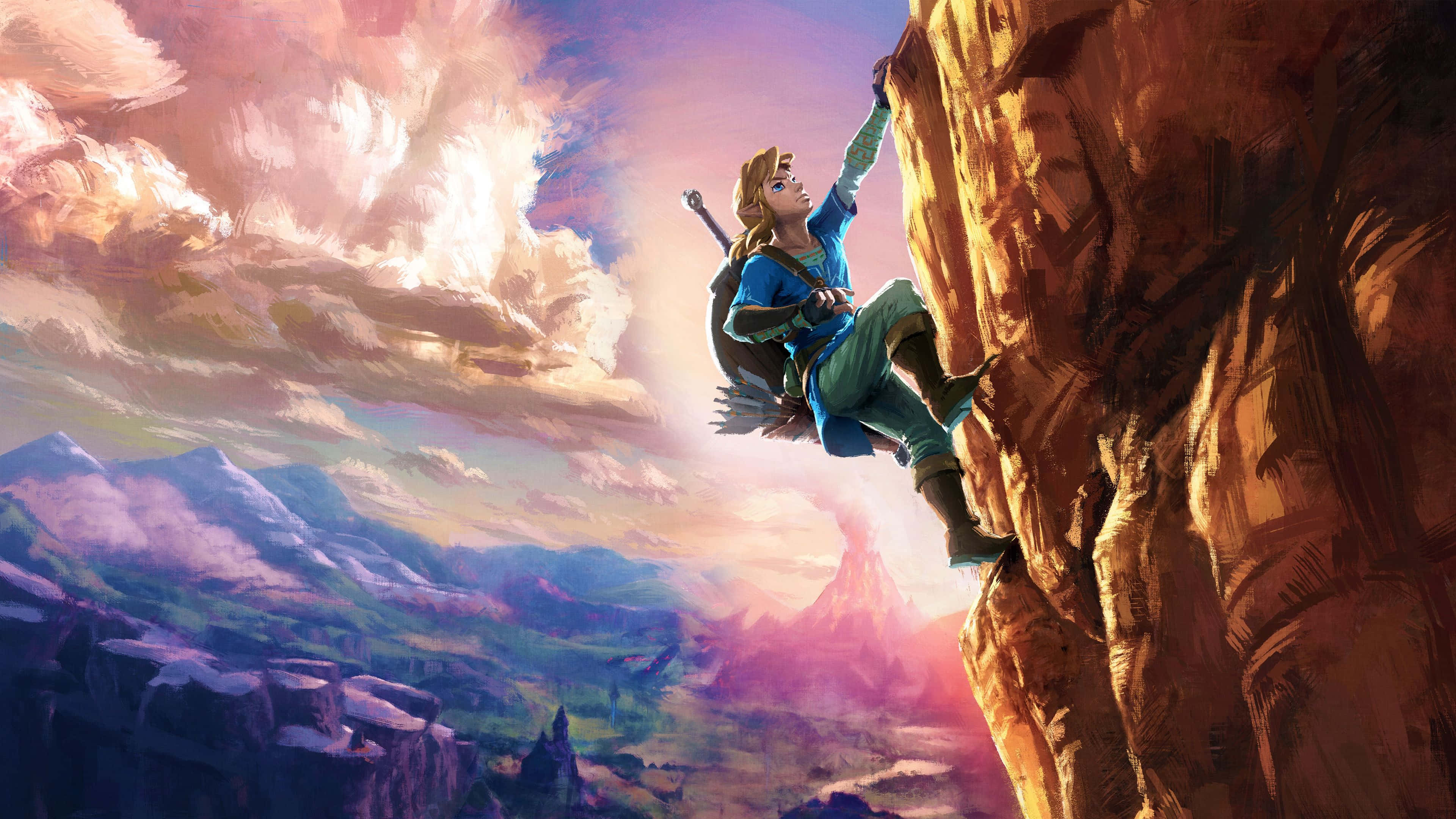 Zelda Botw Link kiipeää vuorelle Taustakuvat