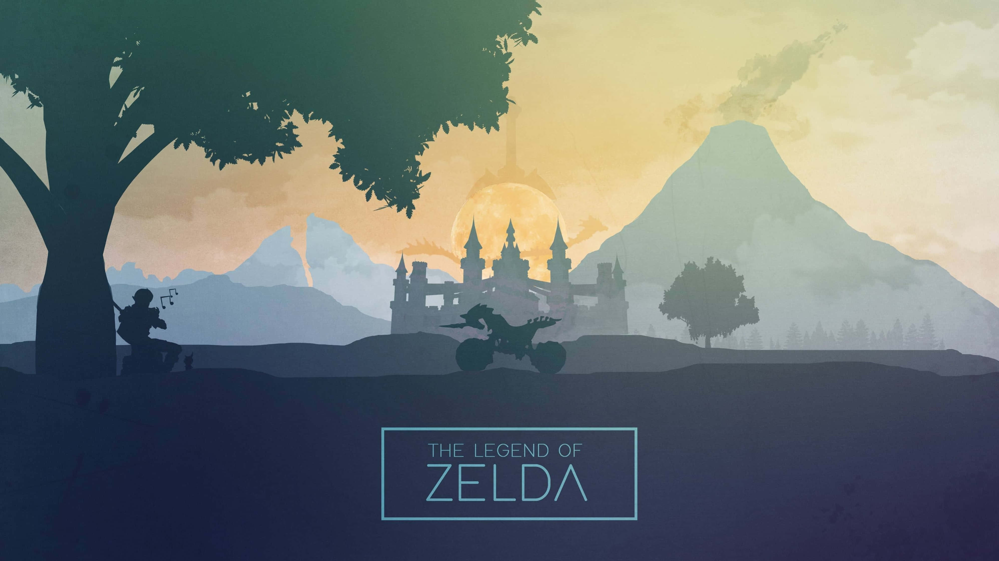 Zelda Breath Of The Wild 4K Kerroksellinen Taide Taustakuvat