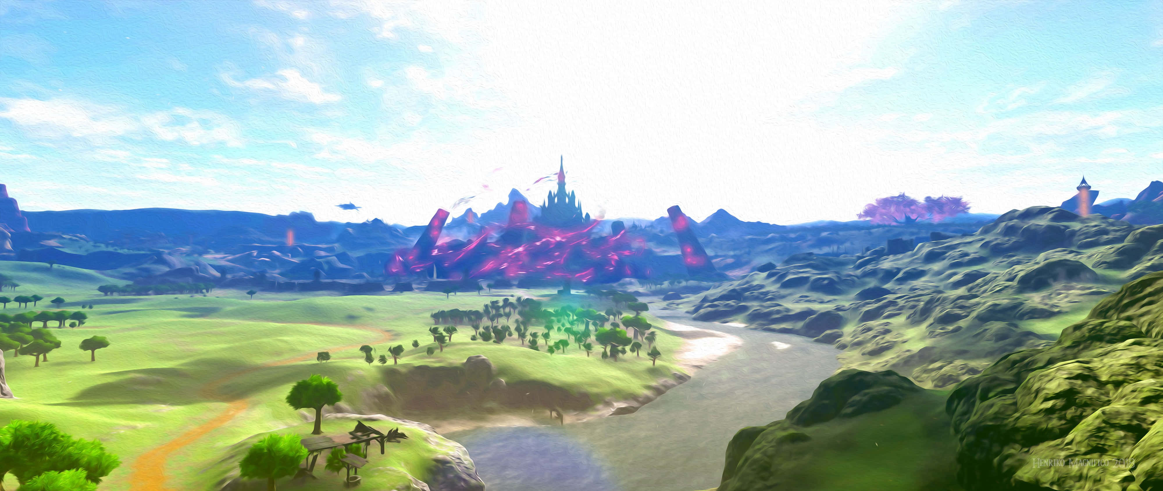 Zelda Breath Of The Wild 4K päiväsaikaan luonto Taustakuvat