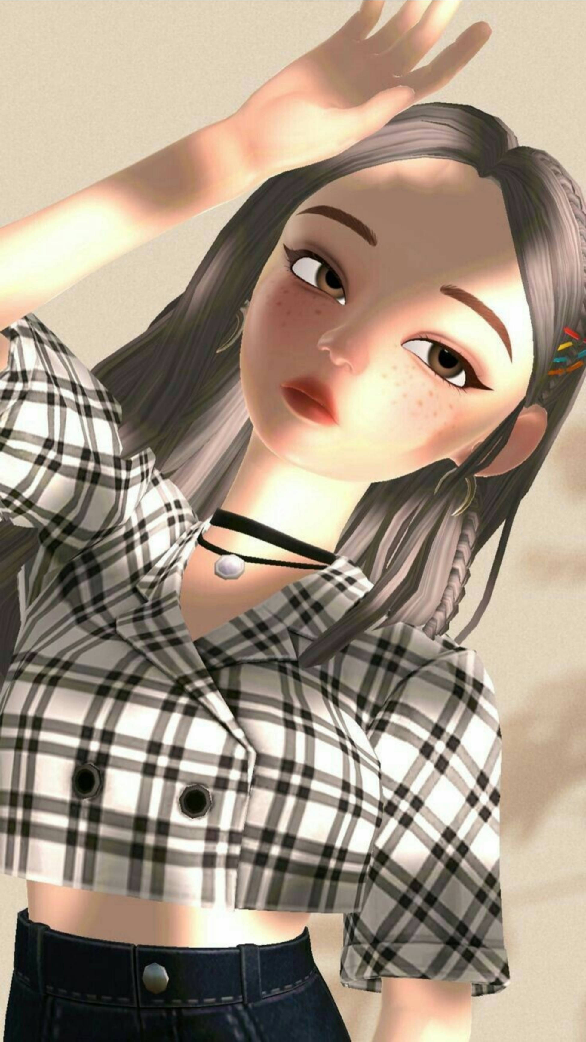 Zepeto-estetiikka Siluettityttö Taustakuvat