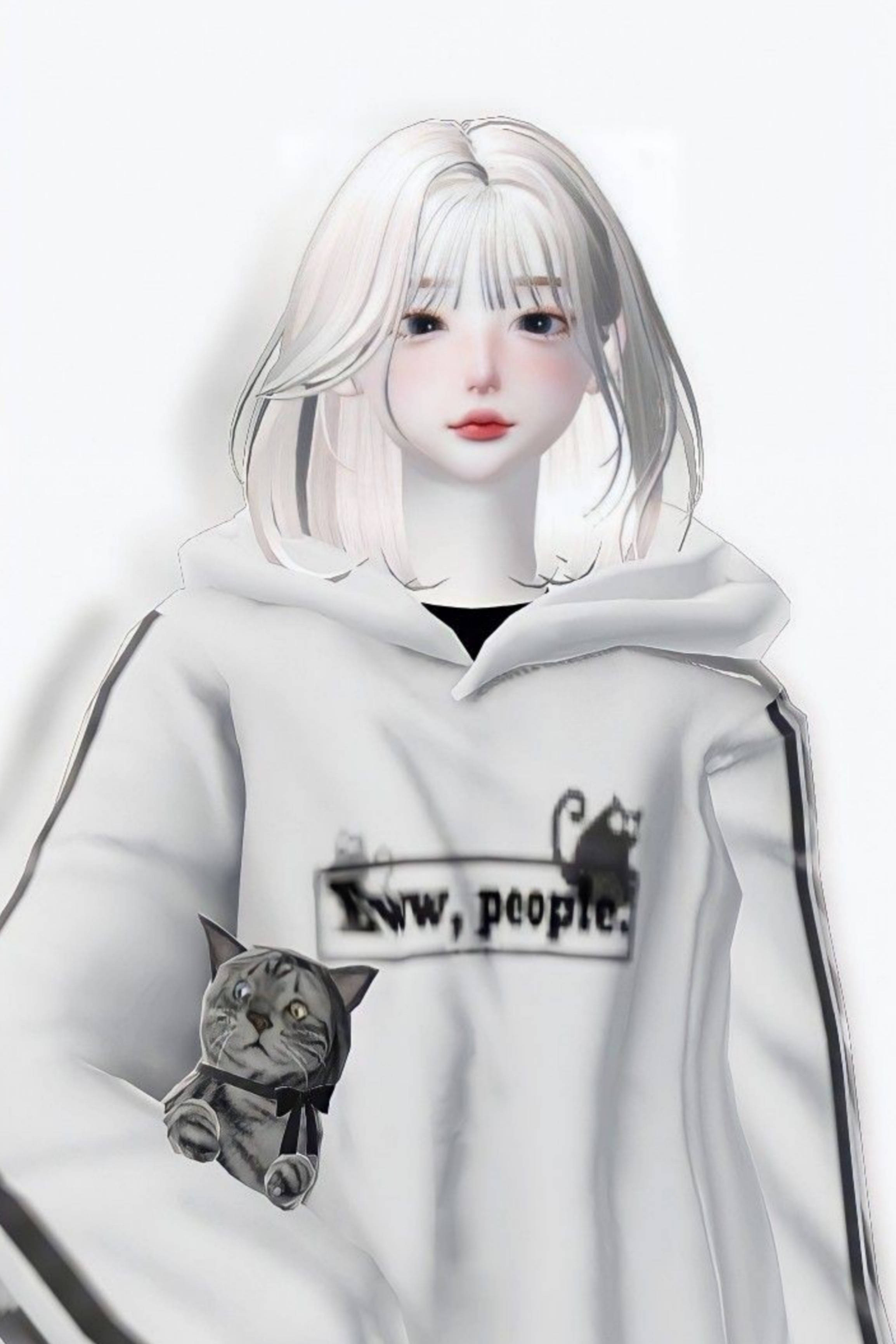 Zepeto Valkoinen Esteettinen Tyttö Taustakuvat