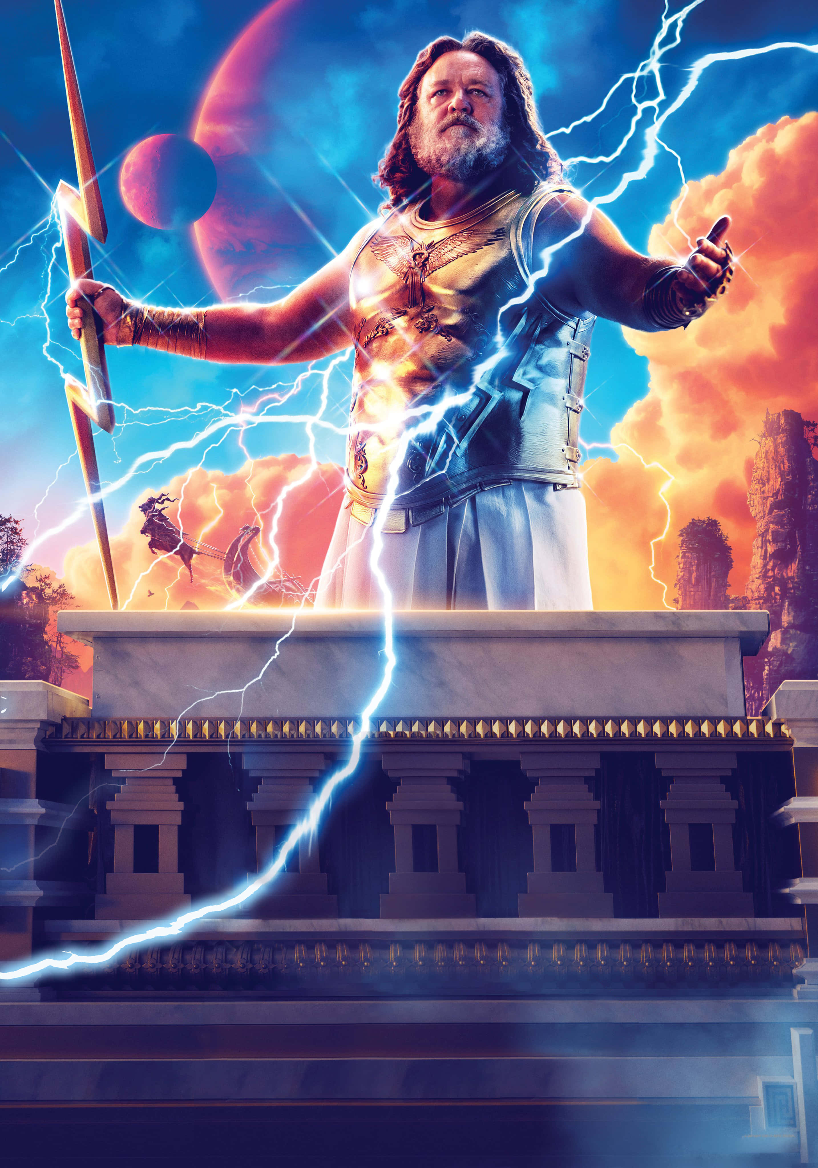 Zeus, salaman jumala, hallitsemassa taivaita Taustakuvat