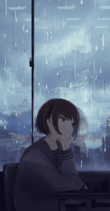 Surullinen anime-taustakuva