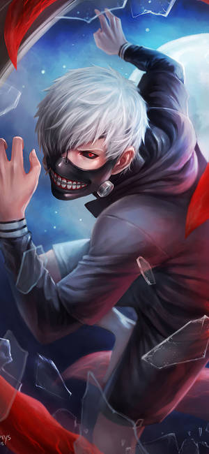 Ken särkee lasia Tokyo Ghoul iPhone — iPhone 17 Pro Max Taustakuvat