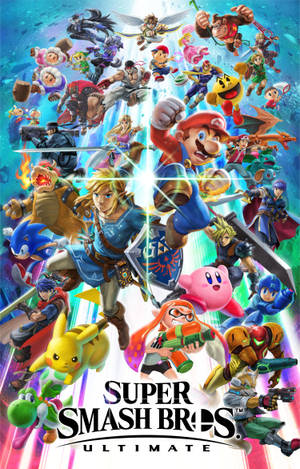 3D Smash Bros Ultimate -puhelimen taustakuva — Lenovo Idea Tab Plus Taustakuvat