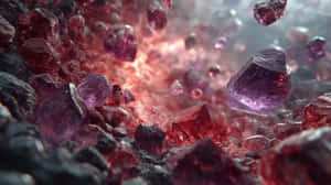 kristallit,abstrakti,fantasia,geologia,hehkuva,tulivuori,maasto,maaginen,muodostelma,mineraali,epätodellinen,tieteiskirjallisuus,rakenne,tekstuuri,jalokivi — 2560x1440 Taustakuvat