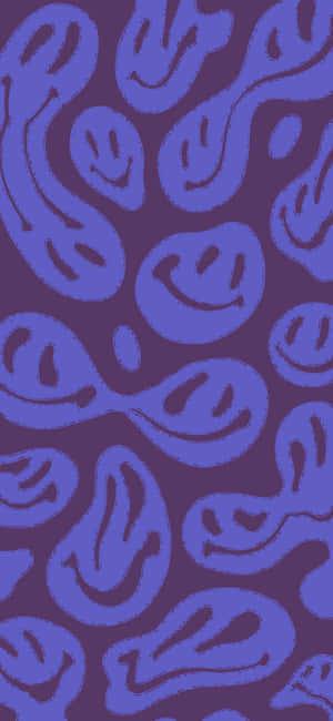 Abstrakti Violetti Aesthetic Trippy Hymynaama — Oppo A6 Taustakuvat