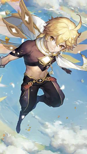 Aether lentävä Genshin Impact Puhelin