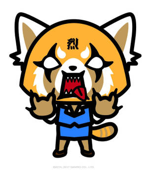 Aggretsuko Kovafanitaidetta Taustakuva — Galaxy Z Fold 6 Taustakuvat