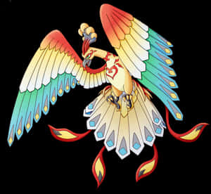 Ainutlaatuinen Ho-Oh-grafiikka — Pokemon Puhelin Taustakuvat