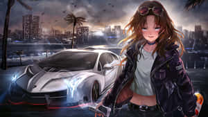 Animeauto taustakuva — Anime auto Taustakuvat