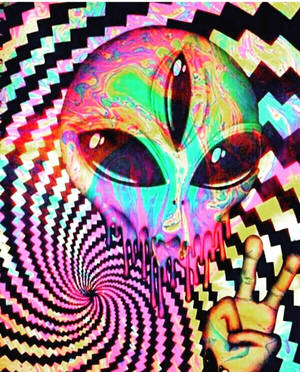 Alien Rauhanmerkki Trippynen Estetiikka