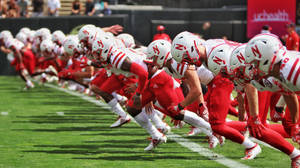 Amerikkalainen jalkapallo Nebraska Cornhuskers -taustakuva — Pro Display XDR Taustakuvat