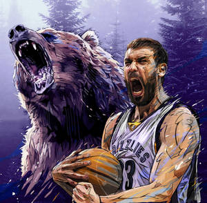 Marc Gasol ja Grizz taustakuva — Hämärä Taustakuvat