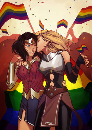 Anime lesbosankarit taustakuva — Anime lesbo Taustakuvat
