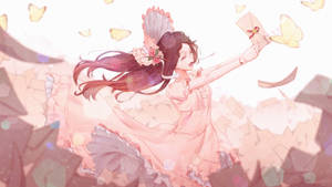 Anime tanssi söpö pinkki taustakuva — Anime tanssi Taustakuvat