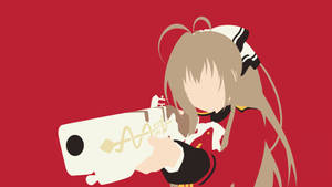 Anime-tyttö Ase Minimalistinen Anime — Minimalistinen anime Taustakuvat